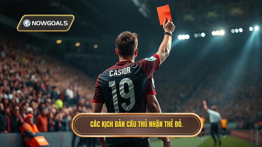 2. Các kịch bản cầu thủ nhận thẻ đỏ.